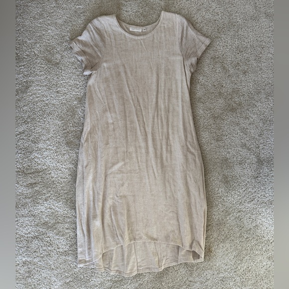 Only Child Casual Tan Cream Short Sleeve Dress - Picture 3 of 6